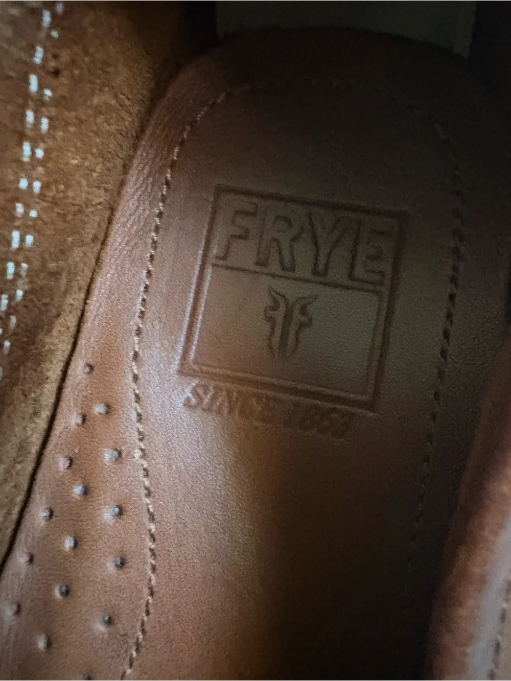 Frye Men's Cognac Leather Slip-On Loafers